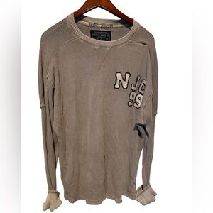 Nautica Jeans Co. Gray Waffle Knit Top